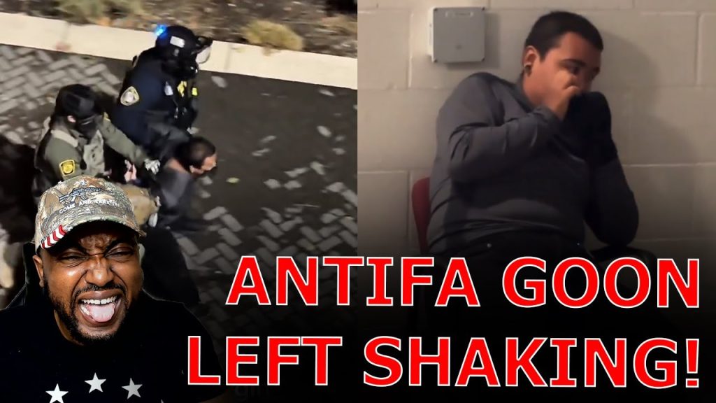 Antifa Rioter LEFT SHAKING IN FEAR After Fed Agents Arrest Him For Throwing Paint On Ice Facility!