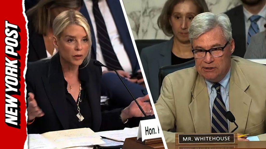 Pam Bondi Calls Out Senator Whitehouse Over Jeffrey Epstein Connection During Hearing