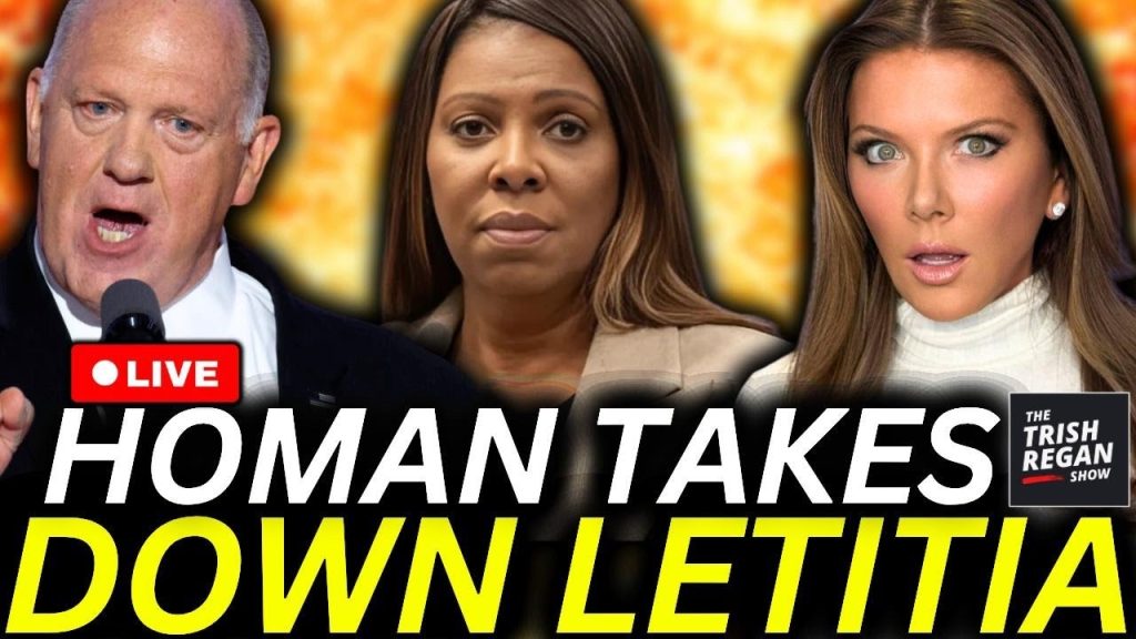 Tom Homan Declares WAR on Letitia: Border Tzar EXPLODES on Tish James Threatening MORE DOJ Action