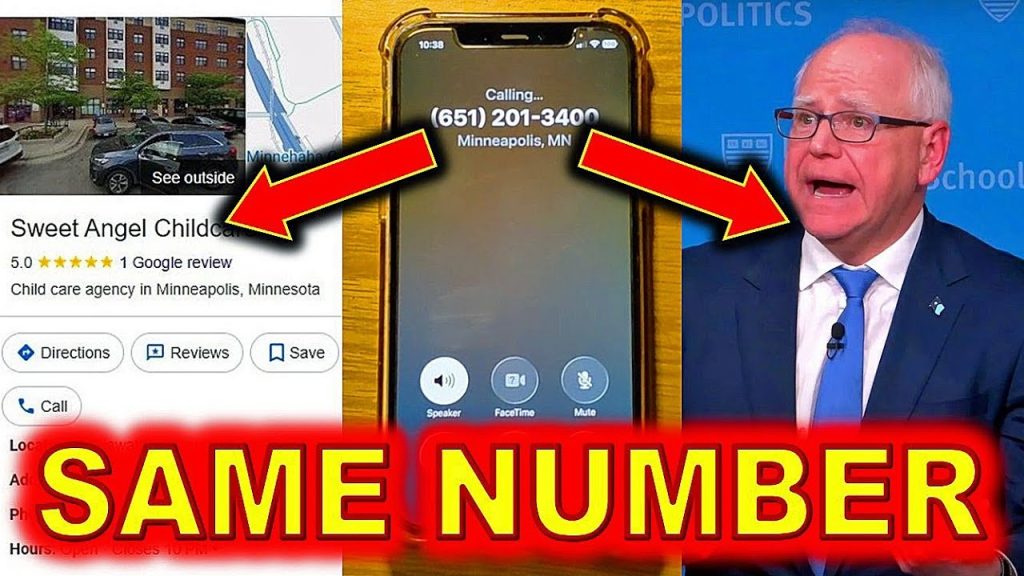 Tim Walz and FAKE Minnesota Daycare Have SAME Phone Number!