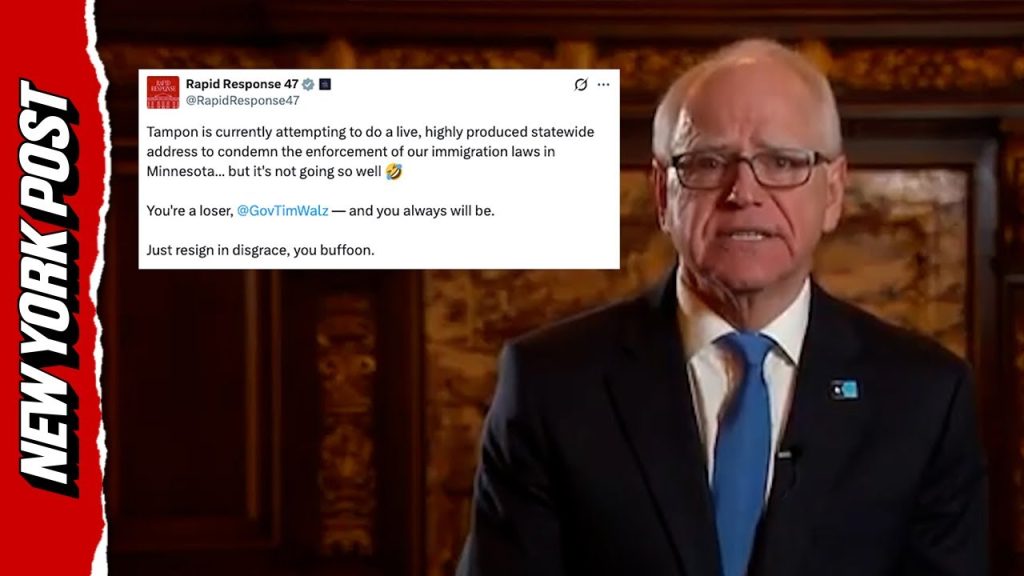 Watch Gov. Tim Walz’s Disastrous Live Speech on ICE Enforcement