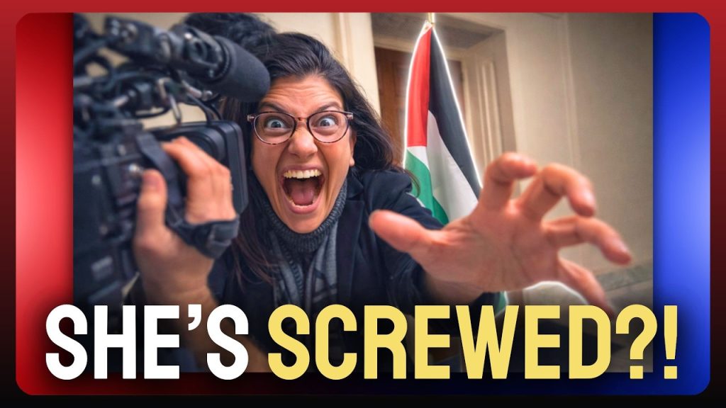 Rashida Tlaib Call Reporters Racist, but Notice The Flag Outside Her Door