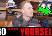 USA hockey star comes home, immediately tells media to F*** OFF!