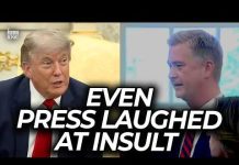 Trump Makes Press Laugh w/ Insult Aimed at Dems