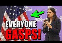 AOC FREAKS OUT on stage after accidental SLIP
